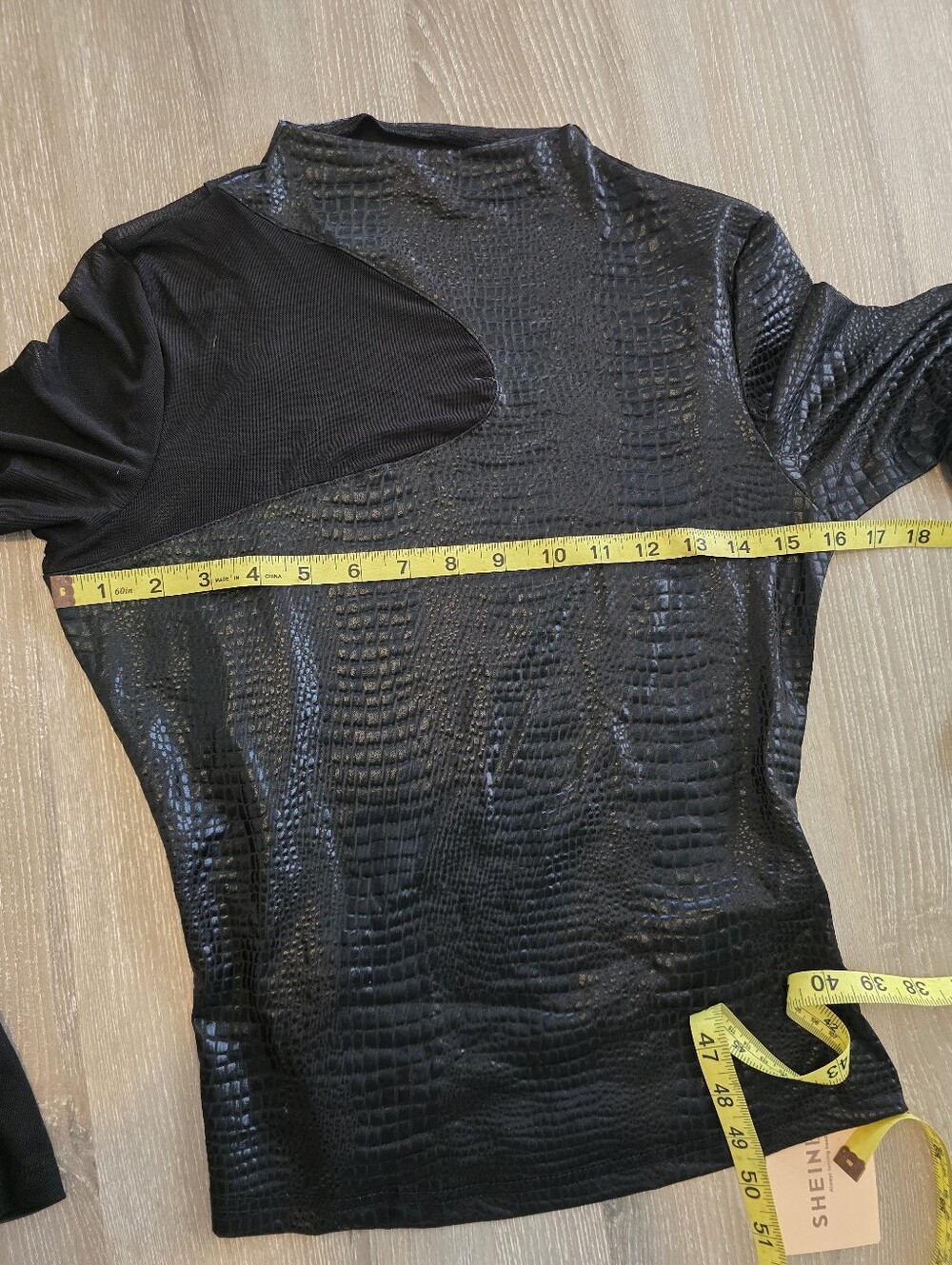 Faux-Leathee Asymmetric Top - Picture 6 of 8